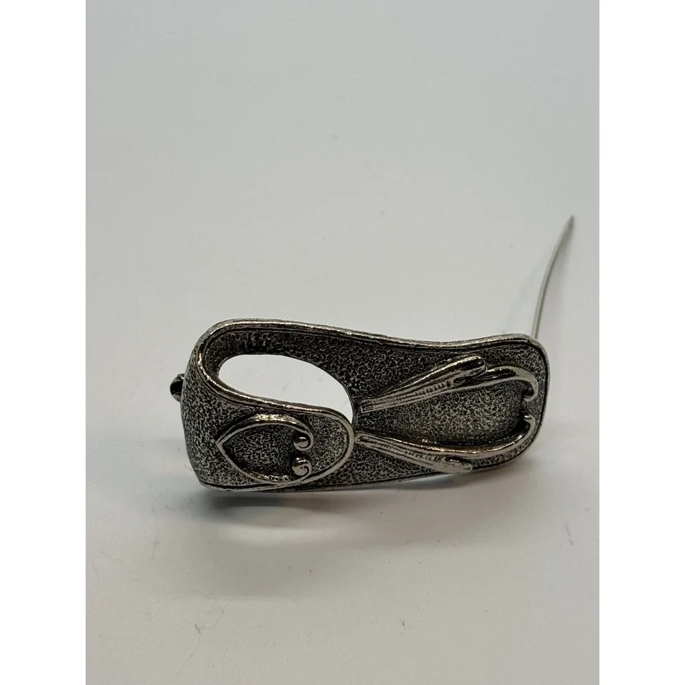 Vintage Sarah Coventry 1973 Eye Glass Holder Brooch Silver Tone - Picture 3 of 12